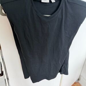 Babaton Black shoulder pad tee nwt
